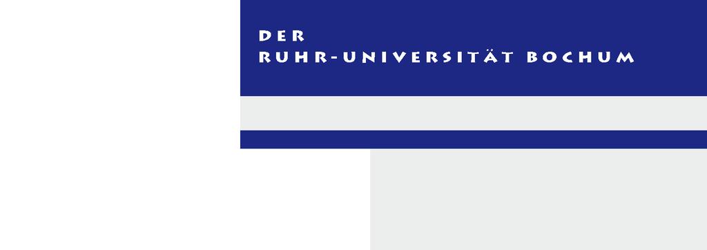 Studiengänge der Fakultät für Psychologie der Ruhr-Universität Bochum