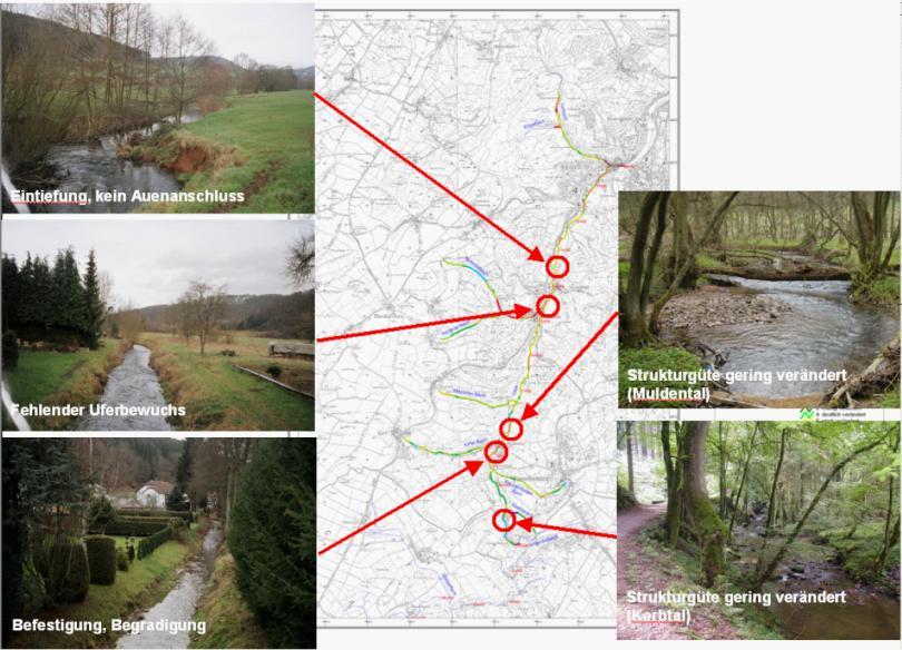 Zustandserfassung und -bewertung Gewässerstruktur der Leuk u.