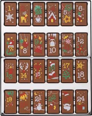 Geschenkpackung Puzzle Adventskalender Weihnachtsmann 175 g Gift box