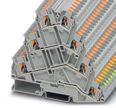 Push-in-Anschlussklemmen PT 4 mm2 Durchgangs- und Mehrstockklemmen 1 ) Weiteres Zubehör und technische Daten siehe Seite 48. 38 A, 1000 V, Durchgangsklemme, inkl.