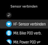 4. Stellen Sie die Verbindung gemäß den Anweisungen auf der Uhr her (sehen Sie ggf. in der POD-Anleitung nach), drücken Sie die Mitteltaste und gehen Sie zum nächsten Schritt weiter.