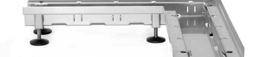DB 1.04 MONSUN DRAIN - Eckformstück 90 Rinnenbreite 150/200/250 Querschnitt - Eckformstück 90 Eckformstück 90 Höhenverstellset RINNENBREITE (MM) ABMESSUNG (MM) HÖHENVERSTELLUNG (MM) 150
