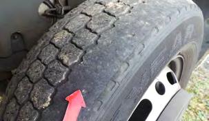 einzelner Reifen, welche die Verkehrssicherheit
