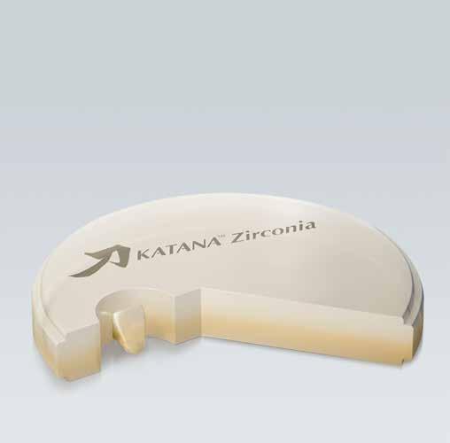 KATANA ZIRCONIA KATANA Zirconia ist eine Marke für Hochleistungs-Zirkon Disks mit hoch innovativen Eigenschaften für Kronen, Brücken und Gerüste.