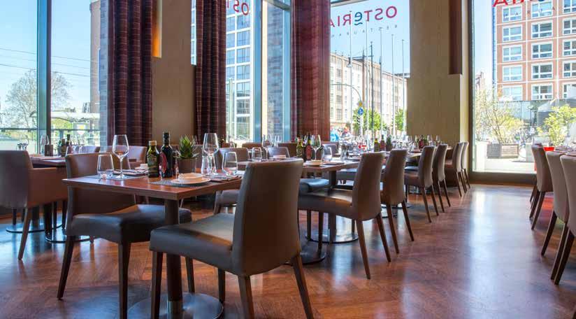 RESTAURANT & BAR Inspiriert von der norditalienischen Küche bietet das Restaurant OSTeRIA eine kreative
