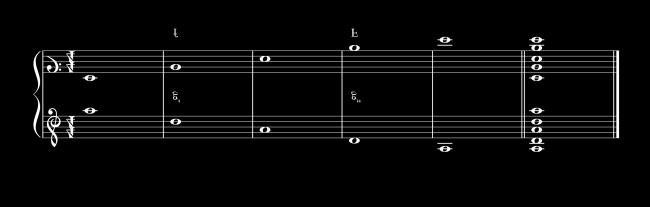 Violinschlüssels im c im 2. Zwischenraum des Bassschlüssels widerspiegelt.