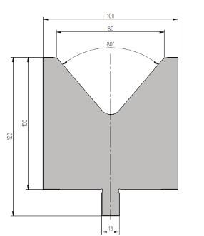 805 ufnahmehöhe: 13 mm 20 mm Matrize: UWZ 09 EV 1-1-01 W013 H120 MT 80mm x 080