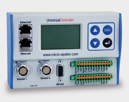 35 CSP2008 Universalcontroller für bis zu sechs Sensorsignale Beschreibung Der Controller CSP2008 dient zur Verarbeitung von 2 6 vorrangig optischen, aber auch anderen Sensoren von MicroEpsilon (max.
