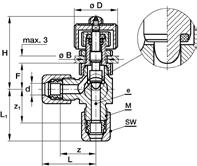 Regulier-Eckventil Valvola di regolazione ad angolo Elbow regulating valve SO NV 51A1E Type -d Mat.-Nr.