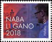 optischem Aufheller, matt gummiert, 110 gm² 13¼:13½ Fabienne Angehrn, Luzern Die Nationale Briefmarkenausstellung NABA findet bekanntlich nur alle sechs Jahre statt.