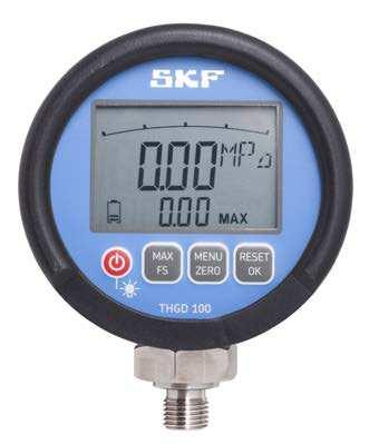 Für Drücke bis 400 MPa SKF Manometer Die Manometer sind auf die bei SKF Ölpumpen und Hydraulikwerkzeugen zulässigen Drücke abgestimmt.