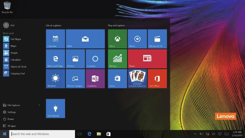 Kapitel 2. Erste Schritte mit Windows 10 Die Schaltfläche zum Ausschalten befindet sich im Startmenü.