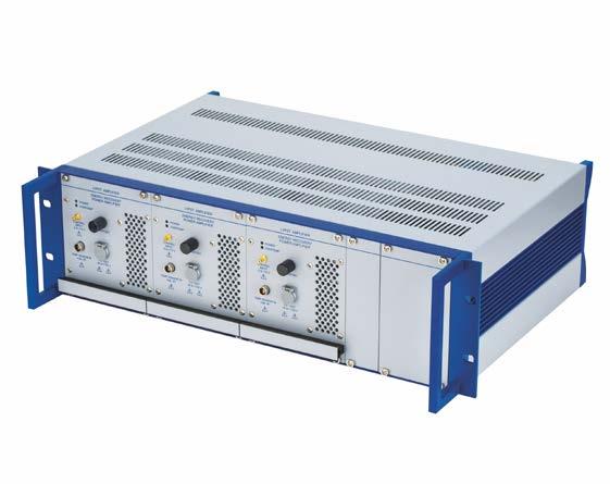 Hochleistungsverstärker für Piezoaktoren Modulares System für dynamische Daueranwendungen E-619 Spitzenleistung bis 1200 W Hohe Ströme bis 10 A Geringer Stromverbrauch durch integrierte