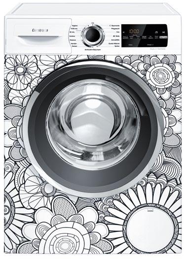 CWF14W6D Waschmaschine, DESIGN Schwarz-Weiß -Effizienzklasse: A+++ (-30%) * -/Wasserverbrauch: 137 kwh / 9.