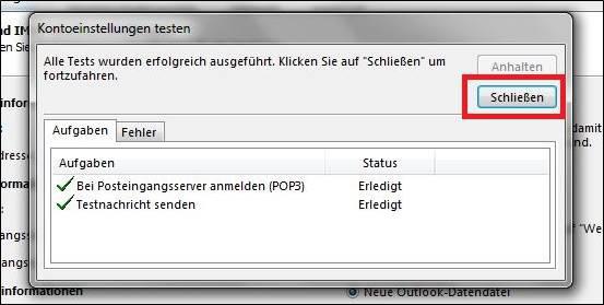 Die POP3/IMAP Anwendung verlief erfolgreich, doch Sie erhalten trotzdem eine Fehl er-meldung beim Versuch, eine E-Mail zu versenden?