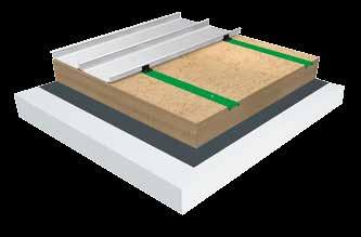 Produkte und Anwendungen Dachaufbau Kalzip ProDach auf Binder-Dachkonstruktion Dachaufbau Kalzip ProDach auf