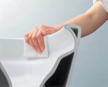 Das randlose Design des WCs ermöglicht Hygiene auf höchstem Niveau, da es für Schmutz und Keime fast unmöglich ist, sich irgendwo zu verstecken.