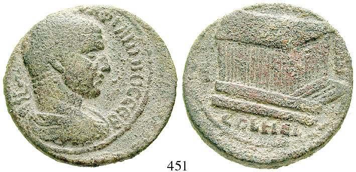 454 Caligula, 37-41 Tetradrachme Jahr 2 = 37/8. 14,74 g. Kopf des Caligula r. mit Lorbeerkranz / Kopf der Agrippina d. Ä. r. RPC 4165; Prieur 65.