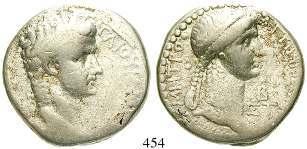 ss 200,- 456 Bronze 19 mm Jahr 104 = 55-56. 5,52 g. Büste der Tyche r. mit Schleier und Mauerkrone / Widder r.