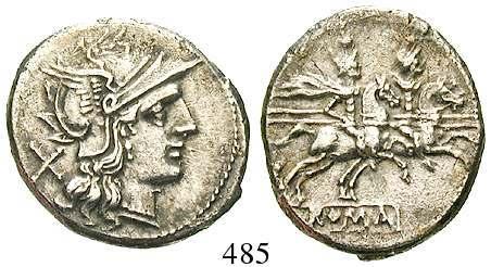 100,- 486 AE-Quadrans nach 211 v.chr., Rom. 16,79 g. Kopf des Herakles r.