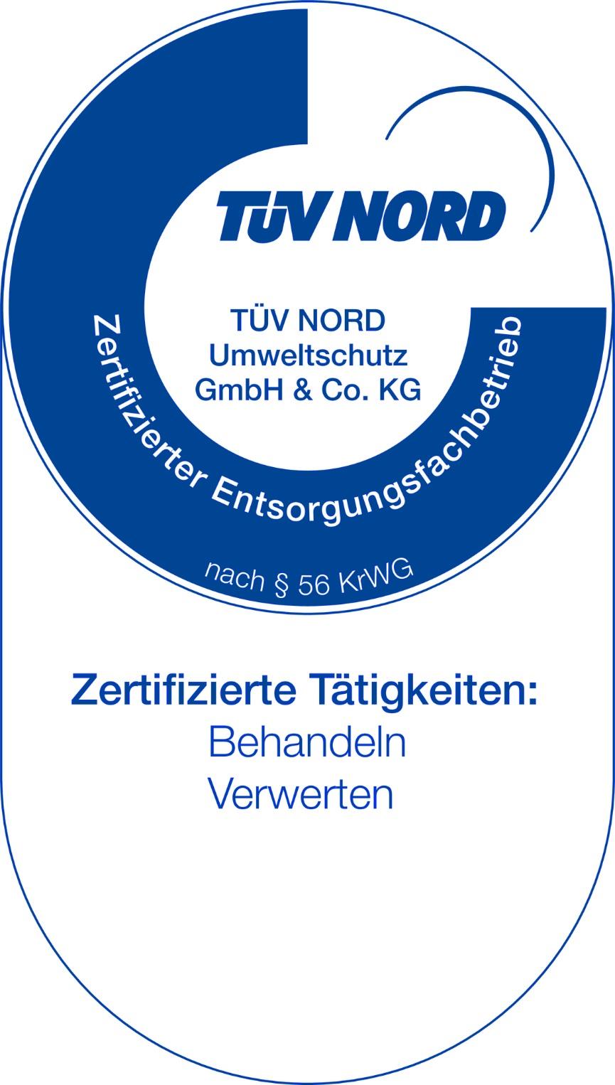 Überwachungszeichen der TÜV NORD Umweltschutz GmbH &