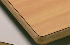 Schichtstoff-Tischplatte Stärke: 20 mm, mit Buche- Massiveinleimer, in Dekor