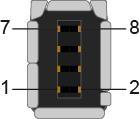 CP 101 S-DIAS CPU-MODUL X2: Ethernet (Industrial Mini I/O) Pin Funktion 1 Tx+ 2 Tx- 3 