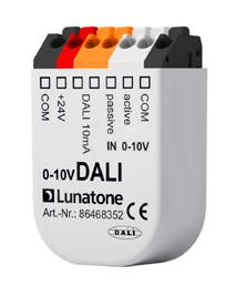 86458506 0-10V to DALI Converter 10mA Der 0-10V to DALI Konverter wandelt ein 0-10V Analogsignal in einen DALI Dimmwert um.