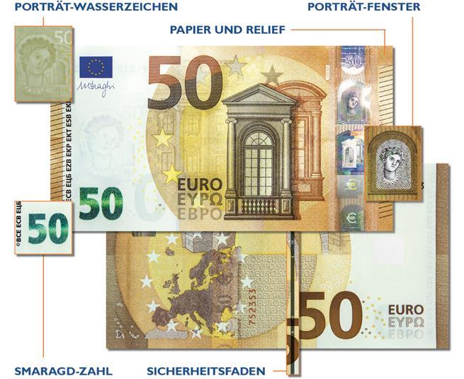 Die neue 50-Euro-Banknote Veröffentlichung: 05. Juli 2016 Erstausgabe: 04.