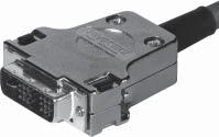 Computer-Anschlussfeld DVI-A Schittstelle für analogen Anschluss niedriger Dämpfungsfaktor; Kabel halogenfrei und flammwidrig; mit 3,0 m Kabel * und Stecker; Einbauhöhe 25 mm 933.00.