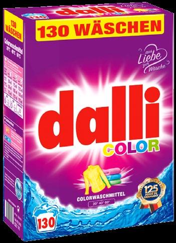 dalli Color ist das Waschmittel für leuchtende Farben Mit Farbschutz-Formel für fasertiefe Reinheit
