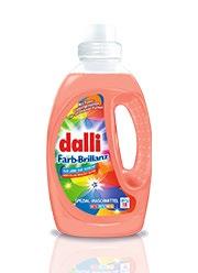 DALLI FARB-BRILLANZ Farb-Brillanz Spezialwaschmittel Erhältlich in der 1,35 l Flasche für ca. 18 Wäschen.