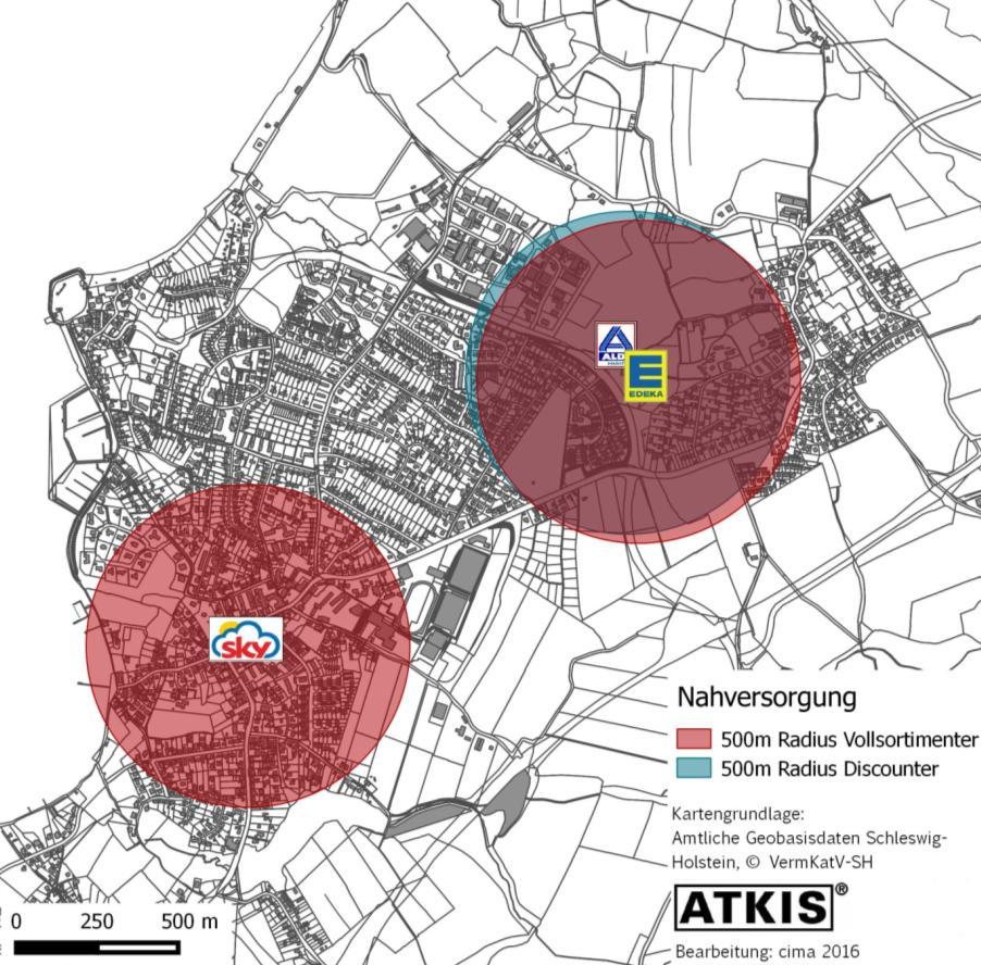 Entsprechend sind für die Gemeinde Heikendorf Wettbewerbsnachteile gegenüber den großflächigen Nahversorgungsstandorten im Umland (u.a. Laboe, Mönkeberg) zu unterstellen.