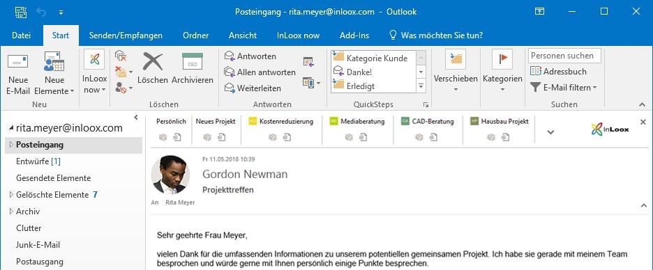 Integration InLoox Ein-Klick-Leiste in Outlook-E-Mails SharePoint und OneDrive-Anbindung Wir haben Ihr Dokumentenmanagement mit InLoox noch komfortabler gemacht.