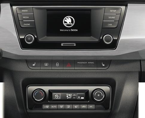 Das Musiksystem Swing sorgt im FABIA DRIVE für echten Hörgenuss. Es ist mit einem FM-Radio, 18 Speicherplätzen, RDS und TP-System und einer Dualantenne für hervorragenden Empfang ausgestattet.