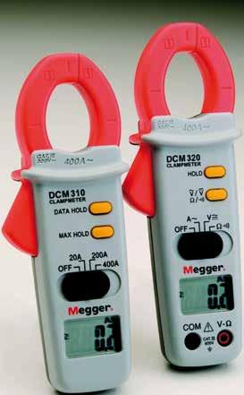 DCM310, DCM320 Stromzangen DCM310 und DCM320 eigenen sich bei Installation, Wartung und Überprüfung von elektrischen Anlagen.