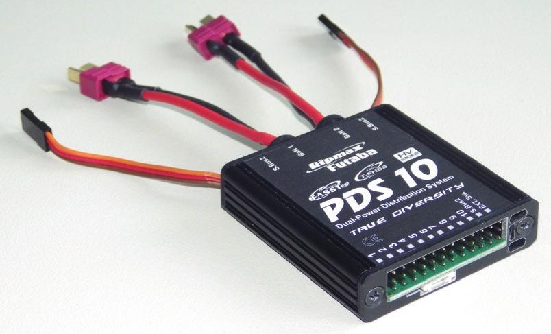 Das PDS-System Hochstromversorgung der eingesetzten Modell-Elektronik für höchste Leistungs-Anforderungen. Redundanz von Empfänger, bei Stromversorgung und Elektronik, verhindert Hardware-Ausfälle.