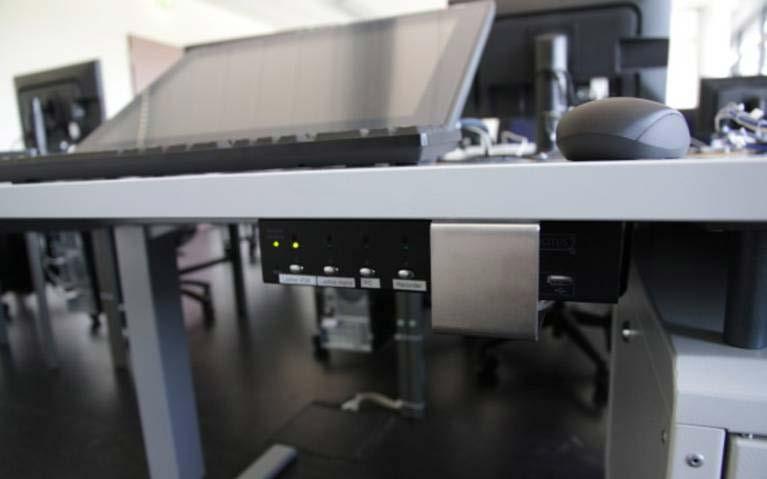 Technische Umsetzung: C125 C125 = Multimediahörsaal: Aufzeichnungssystem Multimedia-Pult (Beamer, Maus, Tastatur,