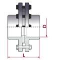 PVC Druckfittings / Ventile PVC Flanschsatz mit Klebemuffen Artikel- D PN L VPE 02371 E 75 10 97 3 33,76 40,17 02372 E 90 10 115 2 45,27 53,87 02373 E 110 10 136 3 52,80 62,83 02374 E 125 10 152 3