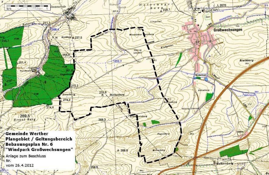 Gemeinde: Bauleitplanung Die Gemeinde Werther hat durch Beschlussfassung vom 24.11.