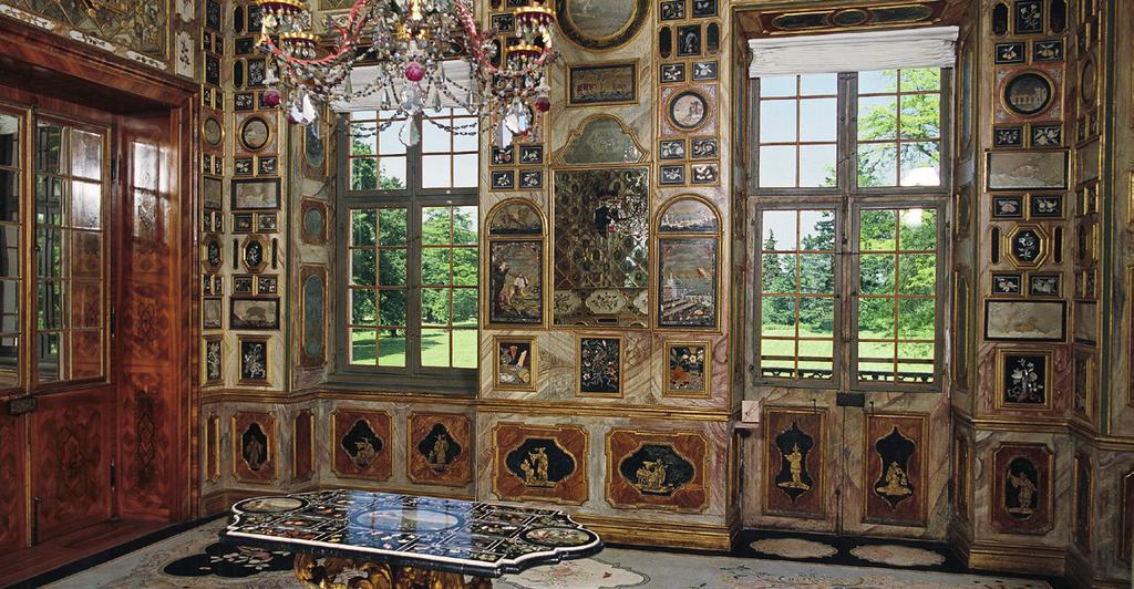 Das Porzellanschloss von europäischem Rang Schloss Favorite Rastatt Ein spätbarockes Kleinod in der Rheinebene bei Rastatt ist das einzigartige Porzellanschloss der Markgräfin Sibylla Augusta von