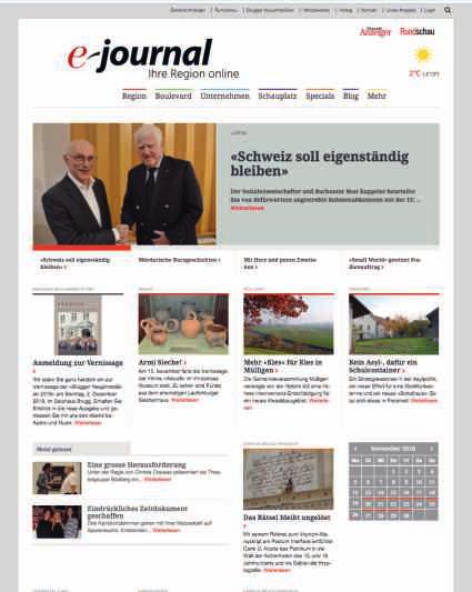 Online auf e-journal.ch Online-Werbung Platzieren Sie Ihre Werbebotschaft auf e-journal.