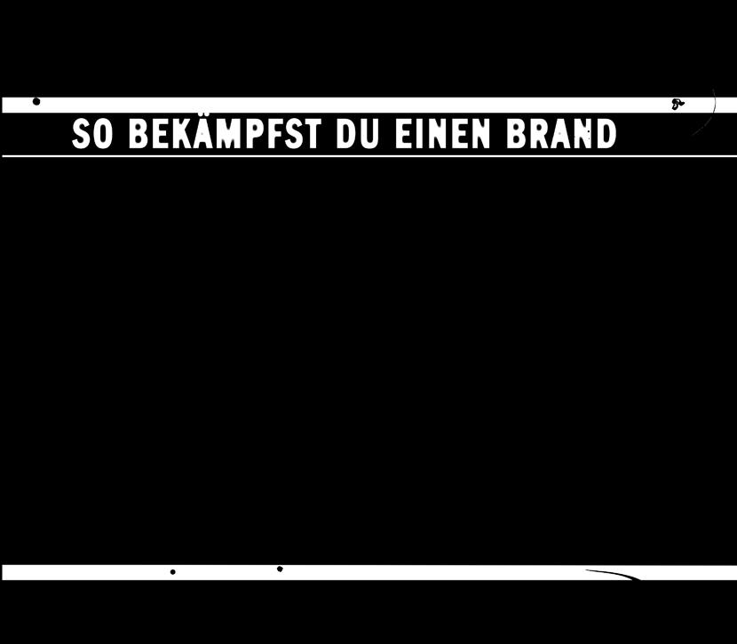 Aber benutze nie Wasser in einer Friteuse oder bei elektrischen Geräten und Installationen. Die Friteuse wird mit einem Deckel oder einer Branddecke abgedeckt.