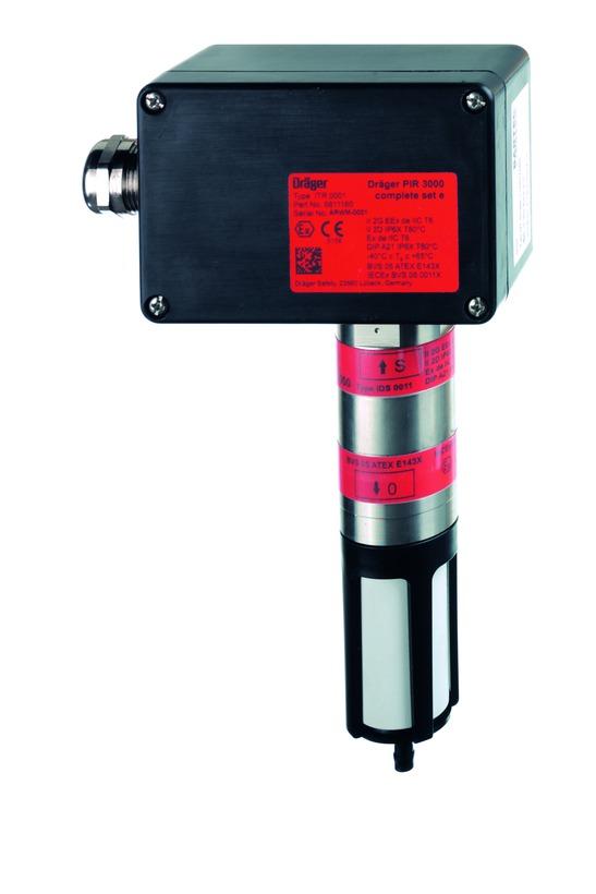 Dräger PIR 3000 Stationäres Gaswarngerät Der Dräger PIR 3000 ist ein druckfest gekapselter Infrarot-Gasdetektor zur kontinuierlichen Überwachung von brennbaren Gasen und
