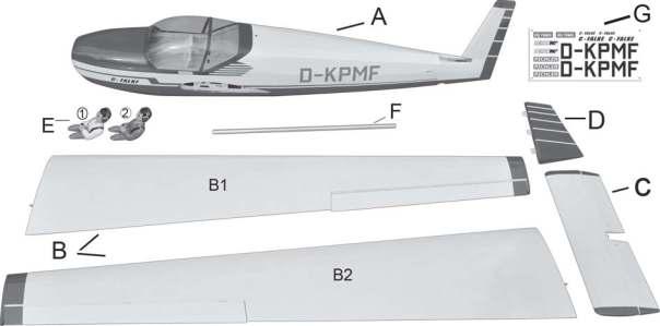C-Falke Dieses ferngesteuerte R/C Flugmodell ist für Anfänger nicht geeignet sondern richtet sich an fortgeschrittene Modellbauer.