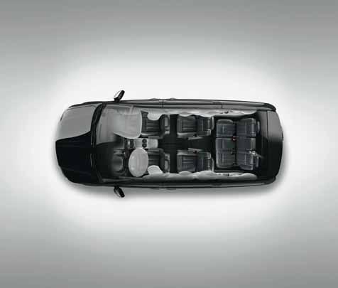 TECHNOLOGIE * SICHERHEIT Der Lancia Voyager ist serienmäßig mit 6 Airbags ausgerüstet (Multistage-Frontairbags für Fahrer und Beifahrer, Seitenairbags vorn und Kopfairbags für die Außenplätze aller 3