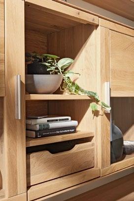 solid wild oak, bianco oiled: Wall unit V 15615, approx.