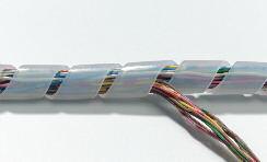 Kunststoffspiralschlauch Spiralschlauch zum Schutz und Bündeln von Kabeln in den Größen von 4 mm bis 130 mm Der Schlauch bietet der Kabelisolation mechanischen Schutz vor Abrieb und Beschädigungen,