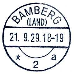 Zu besonderen Anlässen wurden Poststellen II auch mit Tagesstempel ausgerüstet (bisher im Landkreis Bamberg noch nicht angetroffen).