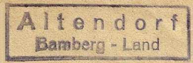 Poststellen-Stempel der Bamberger PSt II (Land):